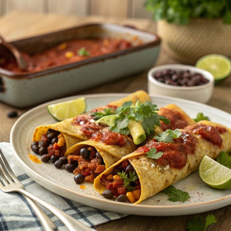 Vegan Black Bean Enchiladas