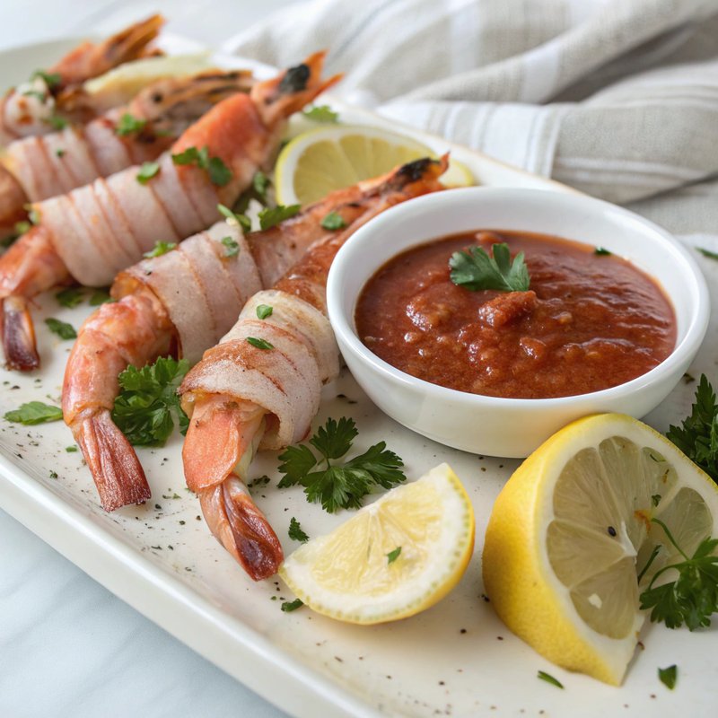 Prosciutto Wrapped Shrimp Cocktail
