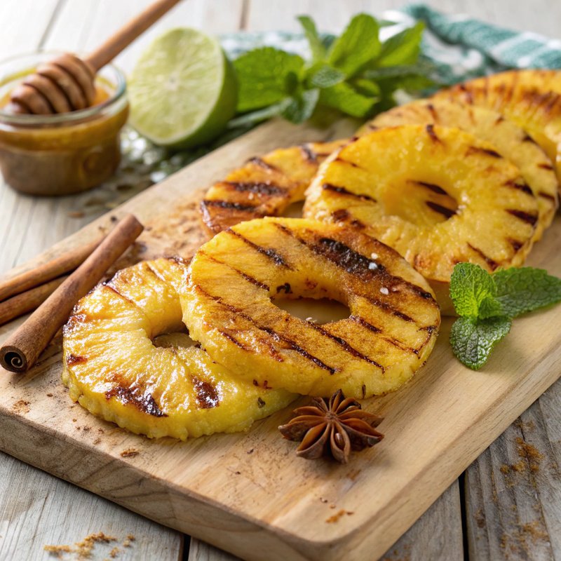 Grilled Pineapple with Honey and Lime