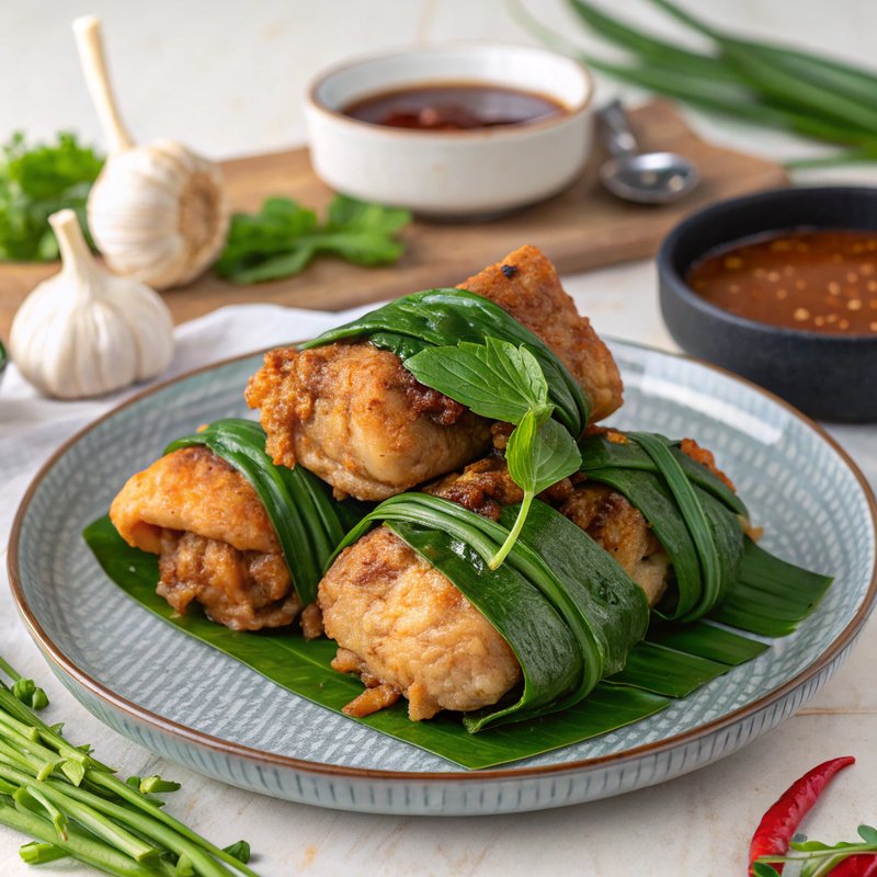 Gai Hor Bai Toey (Pandan Chicken)