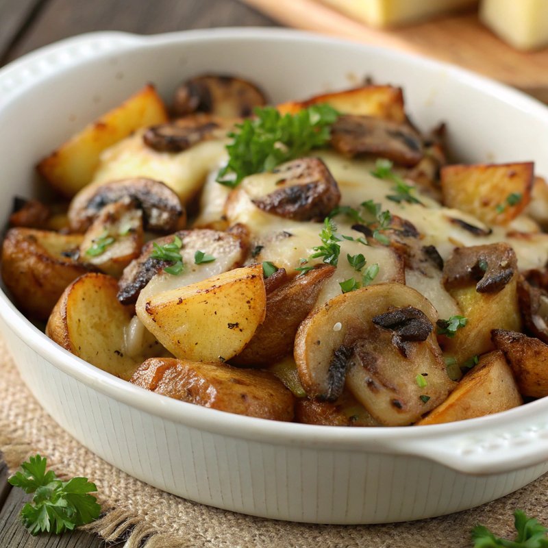 Mushroom and Swiss Country Potatoes