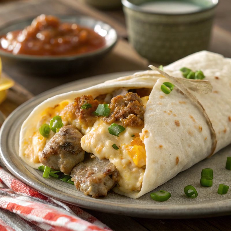 Biscuits and Gravy Burrito
