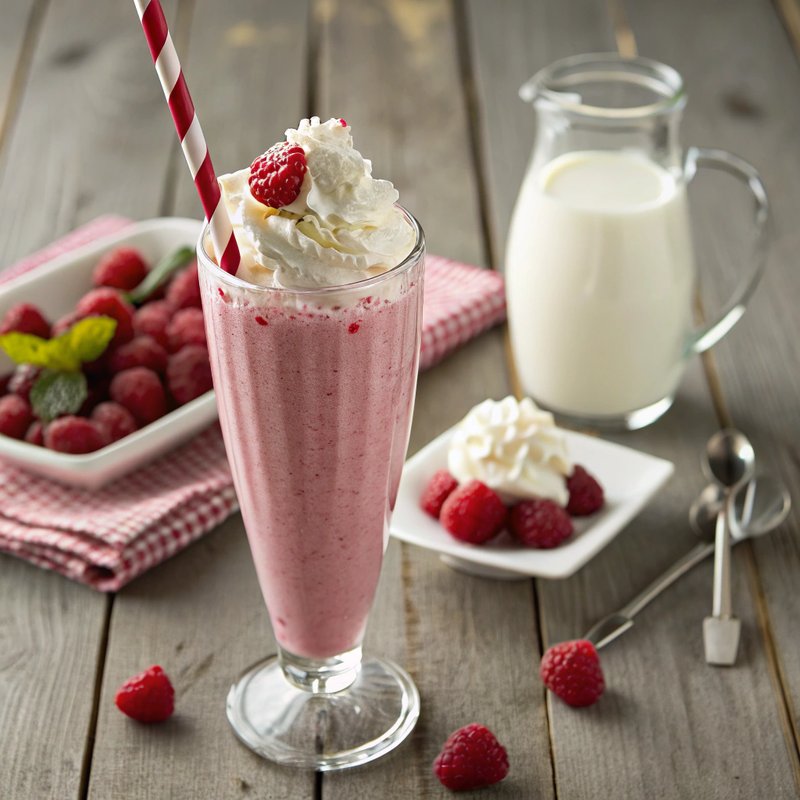 Delightful Raspberry Milkshake