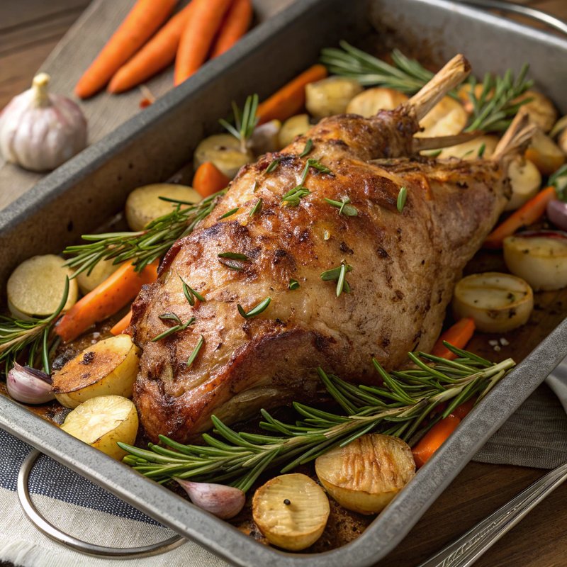 Rosemary and Garlic Roasted Lamb