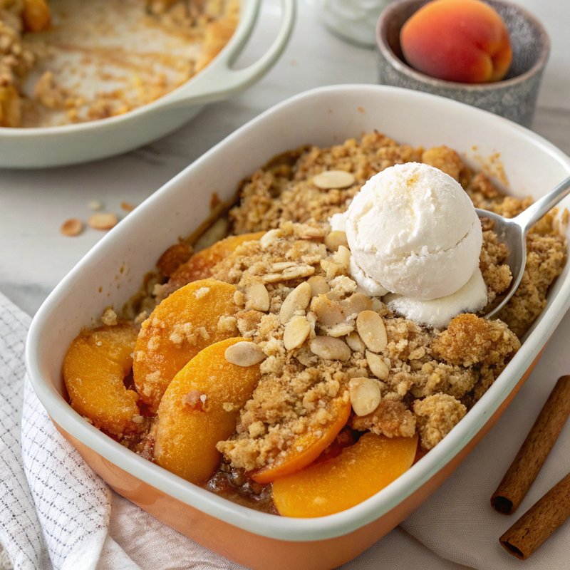 Peach and Apricot Crisp