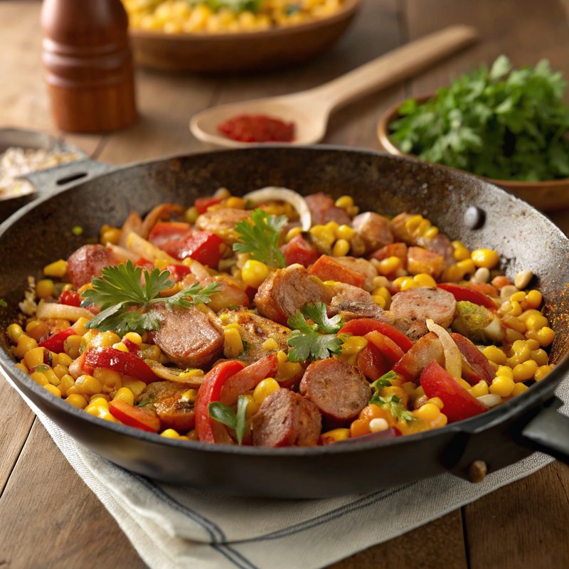 Spicy Corn and Sausage Skillet
