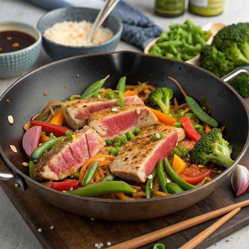 Sizzling Tuna and Veggie Stir Fry