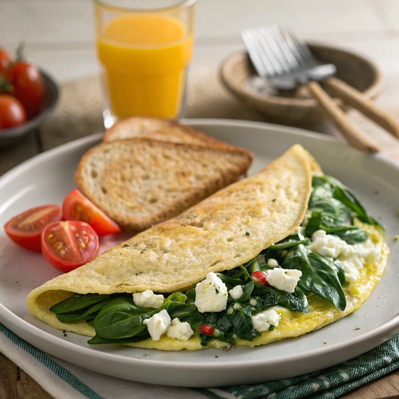 Spinach and Feta Omelette