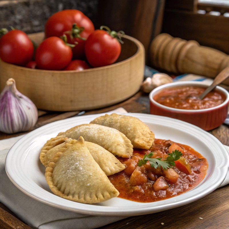 Chapaleles with Spicy Tomato Sauce