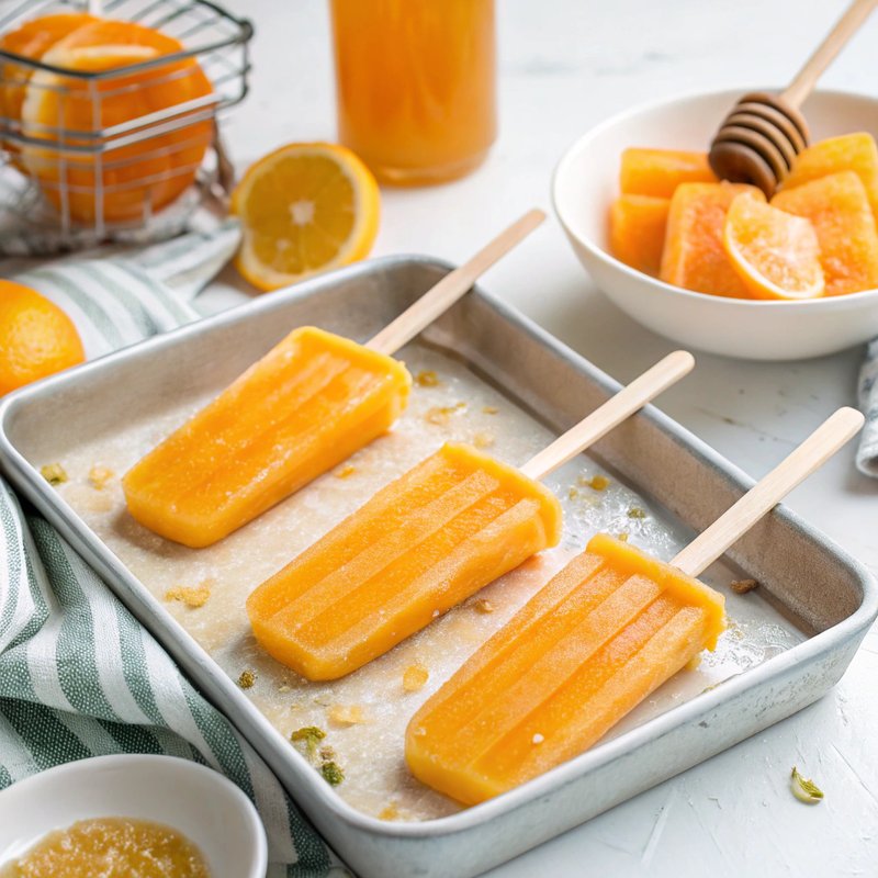 Refreshing Orange Popsicles