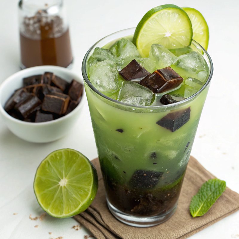 Refreshing Grass Jelly Drink