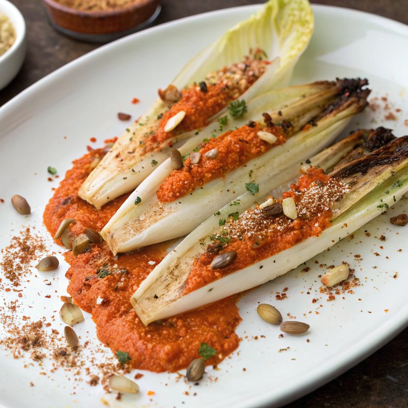 Charred Endive with Romesco Sauce