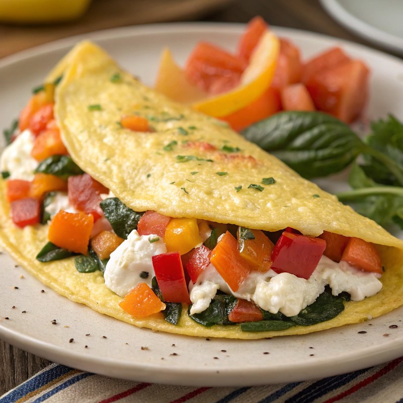 Cottage Cheese and Veggie Omelet
