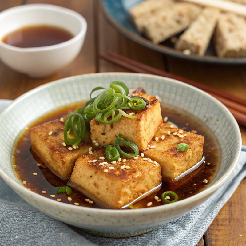 Agebitashi - Deep-Fried Tofu in Savory Dashi