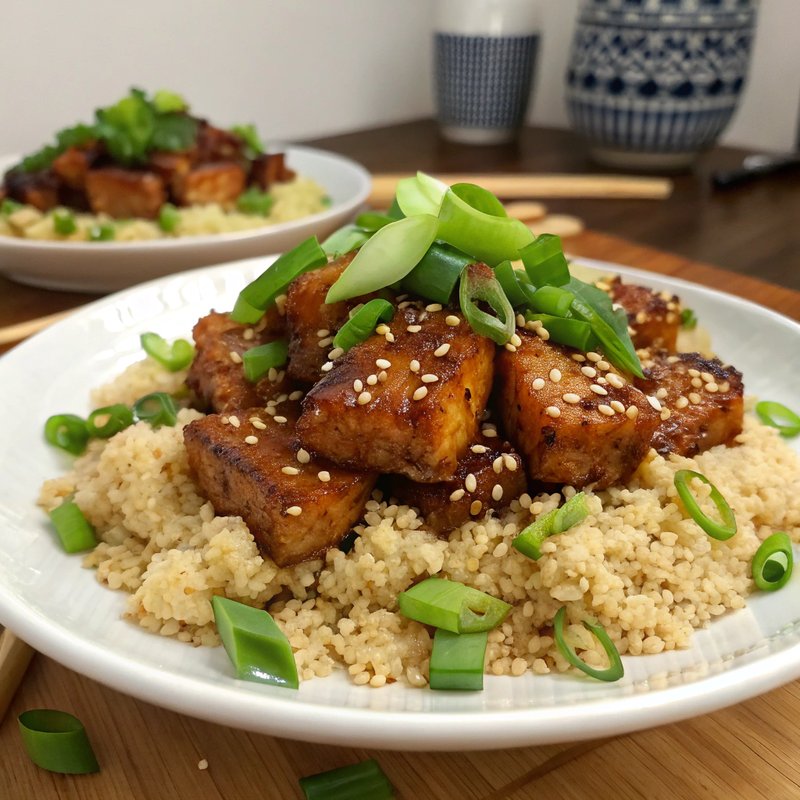 Crispy Tempeh Over Quinoa