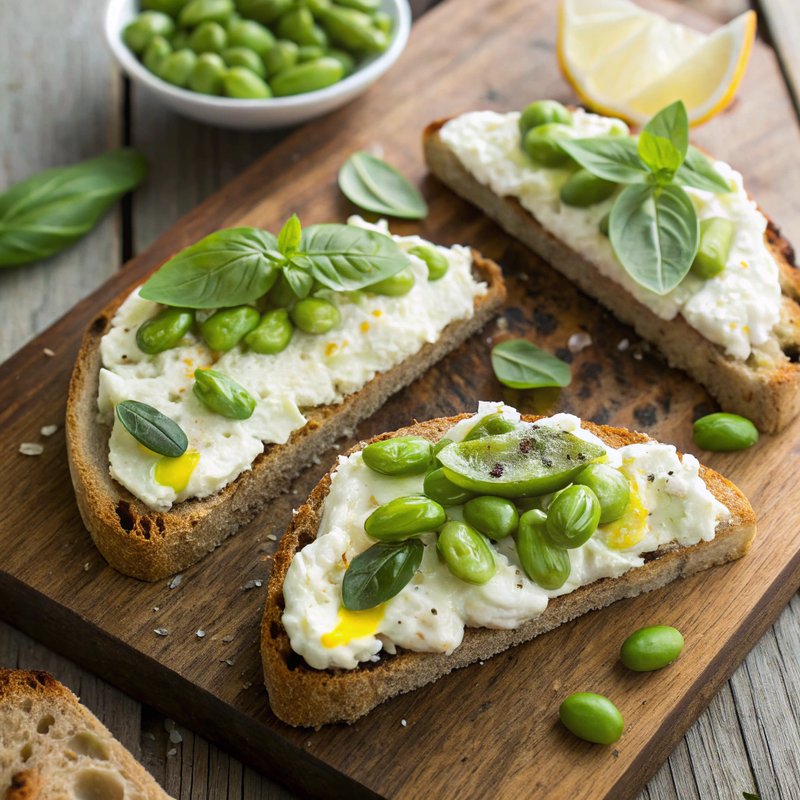 Enhanced Fava Bean and Ricotta Toast