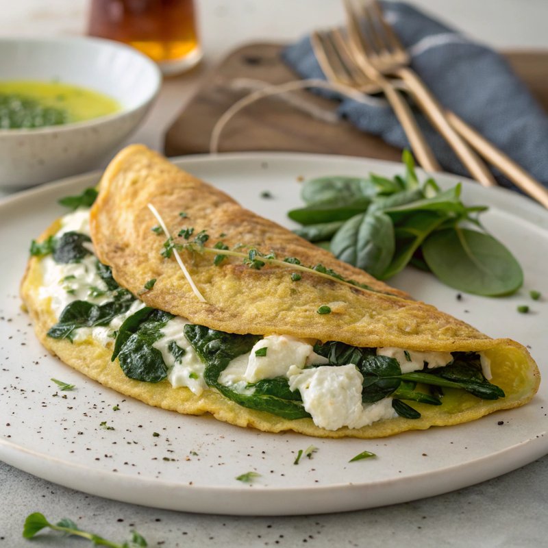 Ricotta and Spinach Omelette