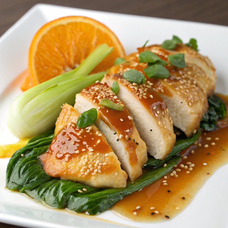 Bok Choy and Orange Glazed Chicken