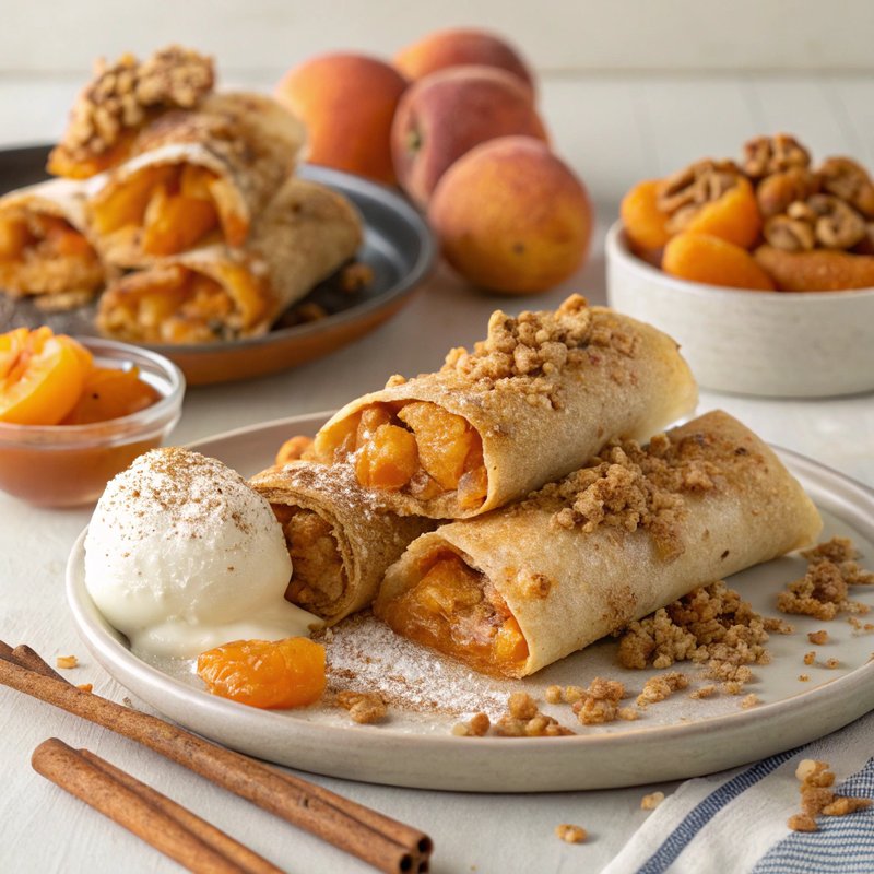 Apricot Crumble Burritos