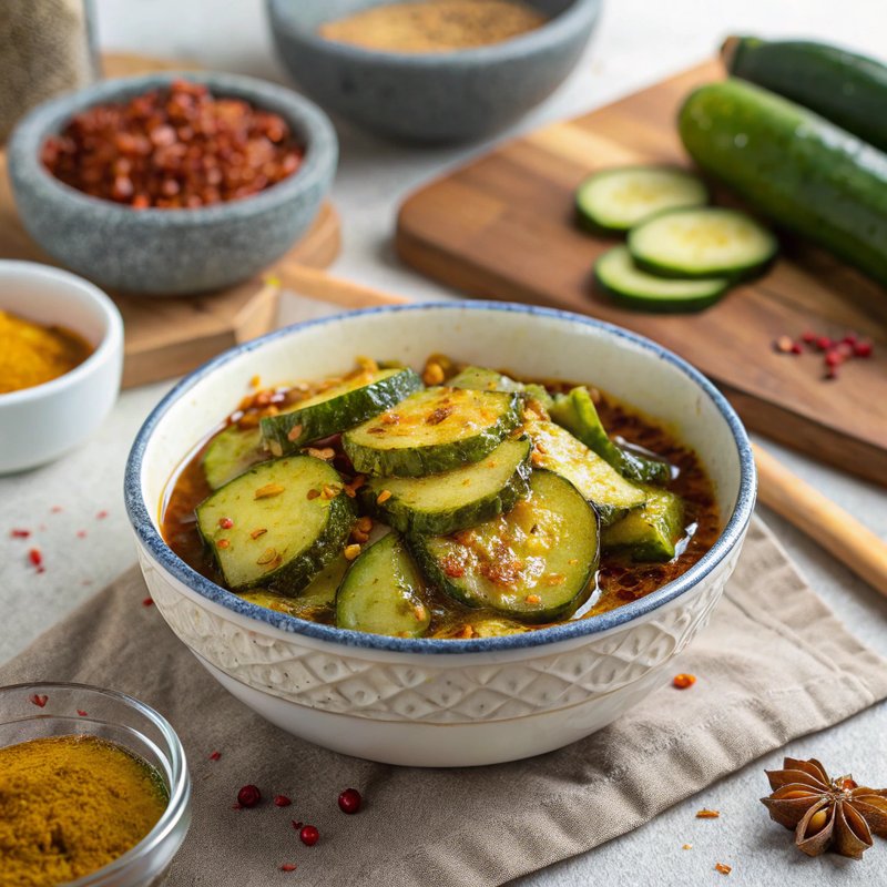 Farsi Ko Achar (Nepali Cucumber Pickle)