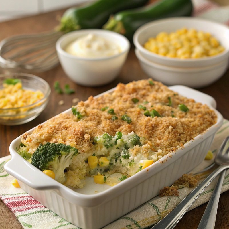 Corn and Broccoli Rice Casserole