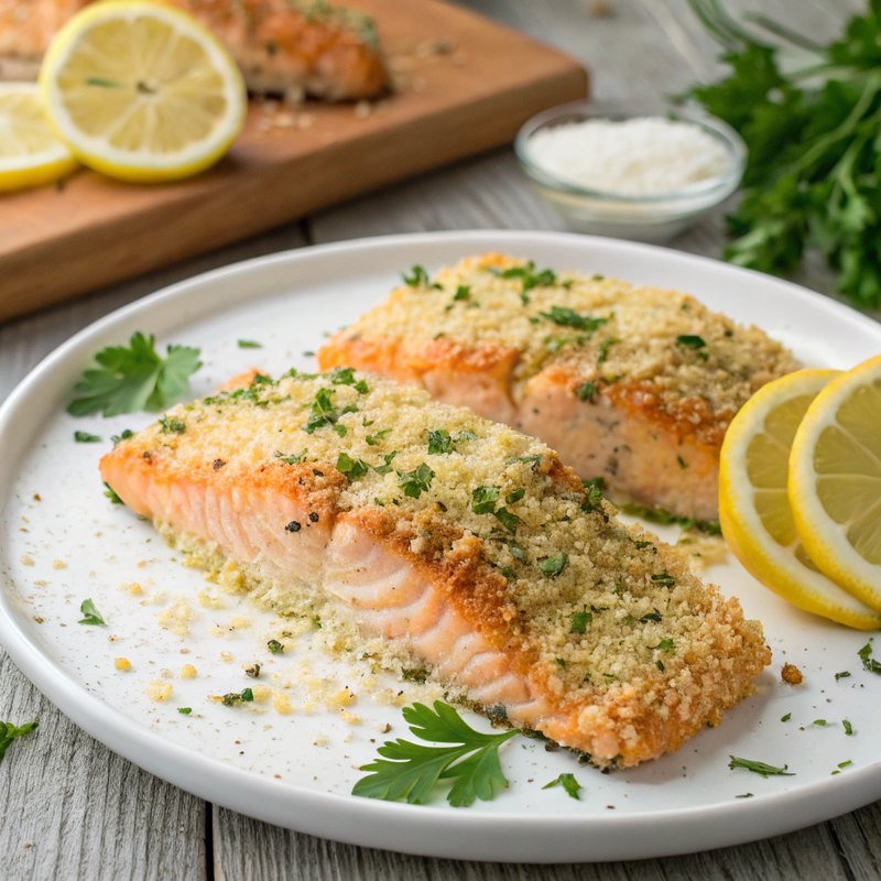 Keto Parmesan Crusted Salmon