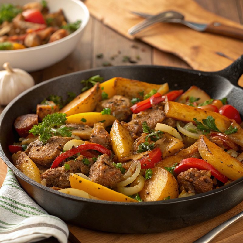 Savory Parsnip and Sausage Skillet