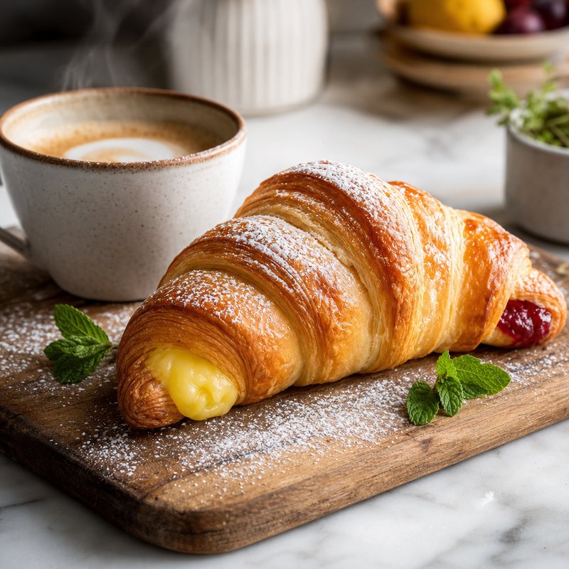 Italian Cornetto - The Italian Cornetto is a delightful pastry that resembles a croissant but features a sweeter dough and is often filled with pastry cream or jam. It's