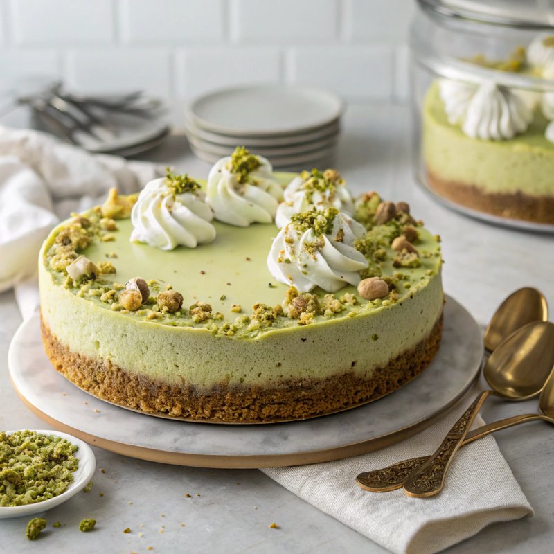 Decadent Pistachio Cheesecake