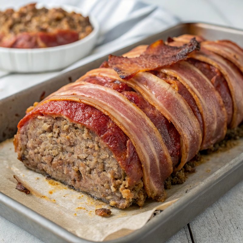 Keto Bacon Wrapped Meatloaf