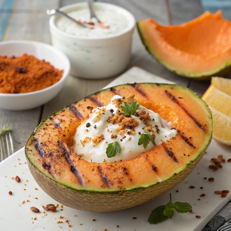 Grilled Tandoori Cantaloupe
