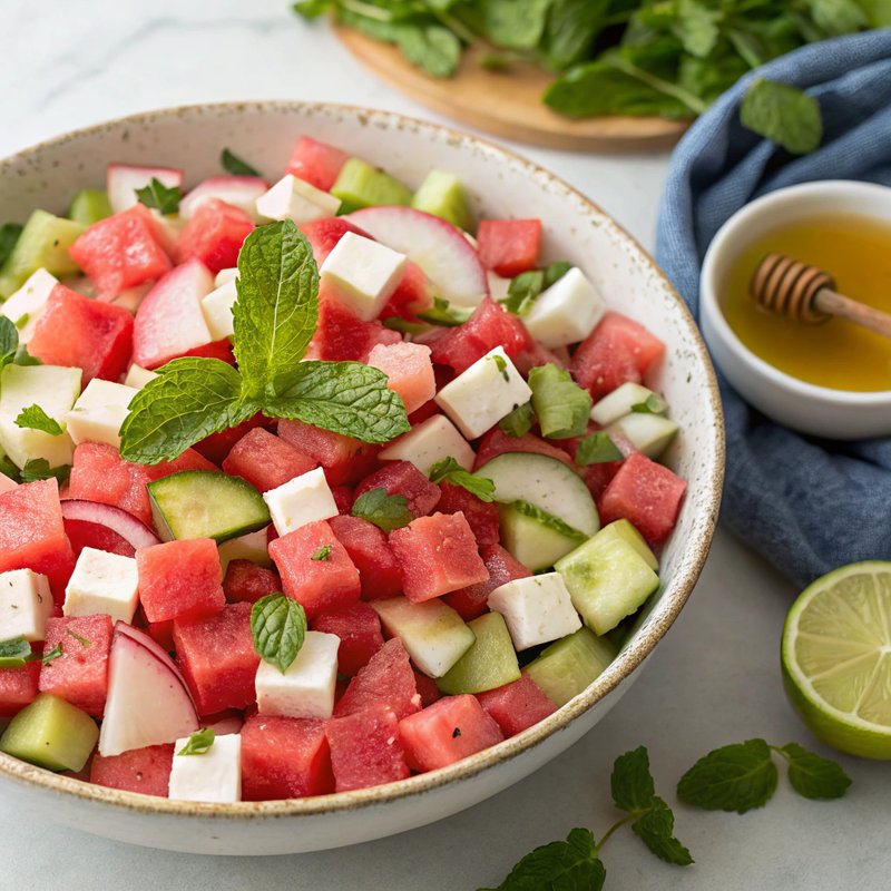 Jicama and Watermelon Salad