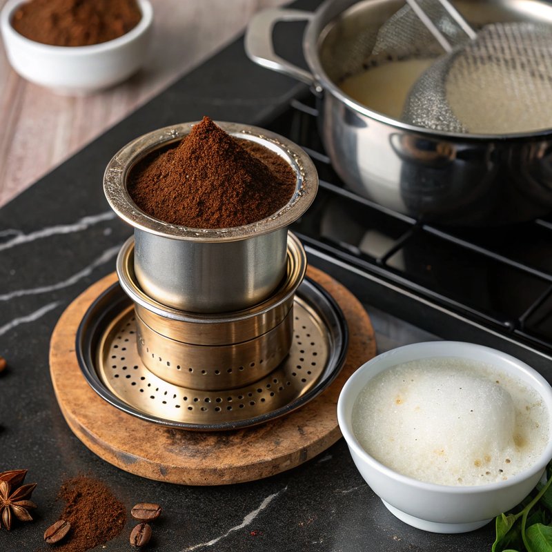 Traditional South Indian Filter Coffee