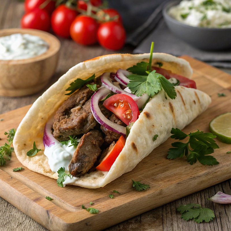 Delicious Greek Pita Gyros