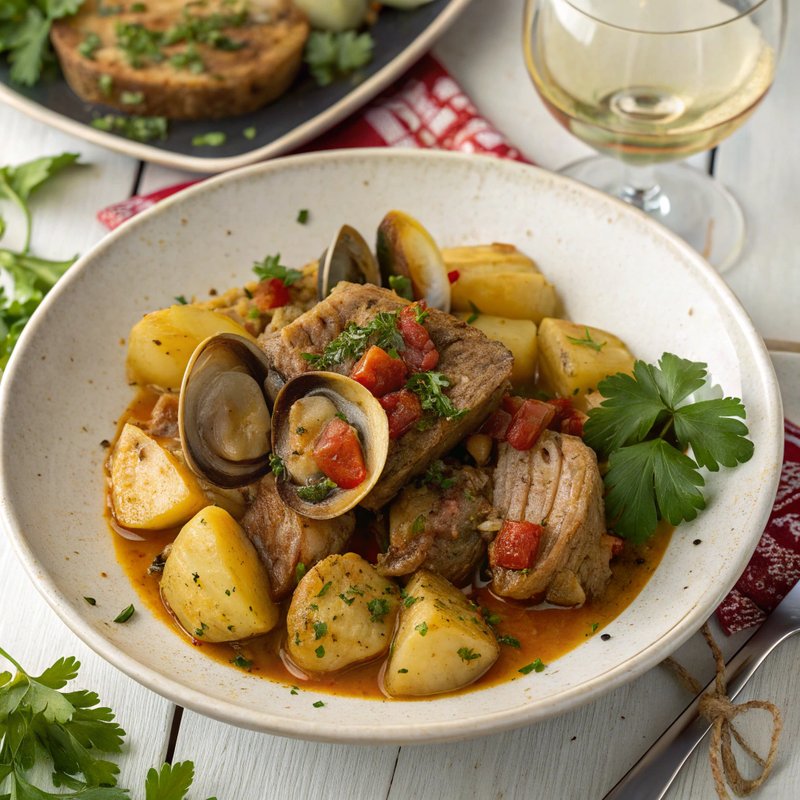 Carne de Porco à Alentejana