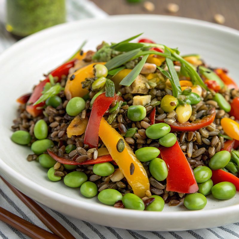 Vibrant Wild Rice and Edamame Salad