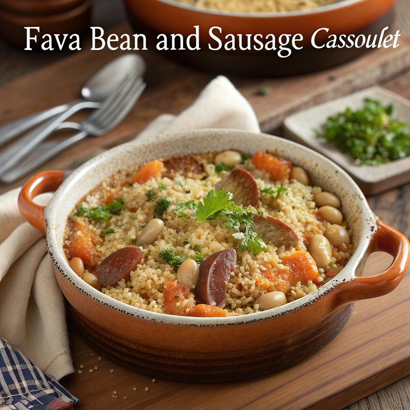 Fava Bean and Sausage Cassoulet