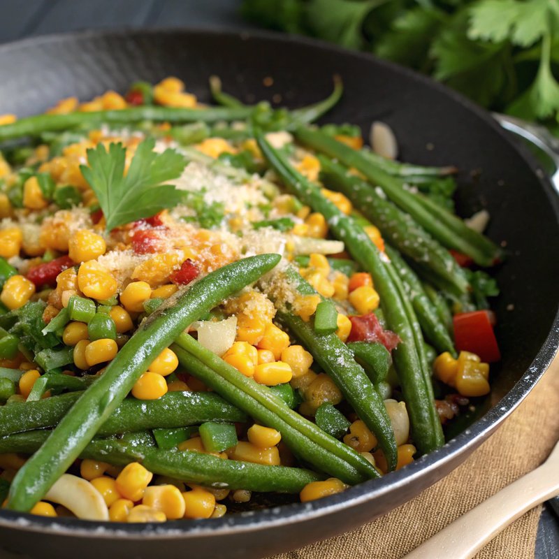 Savory Corn and Green Bean Medley