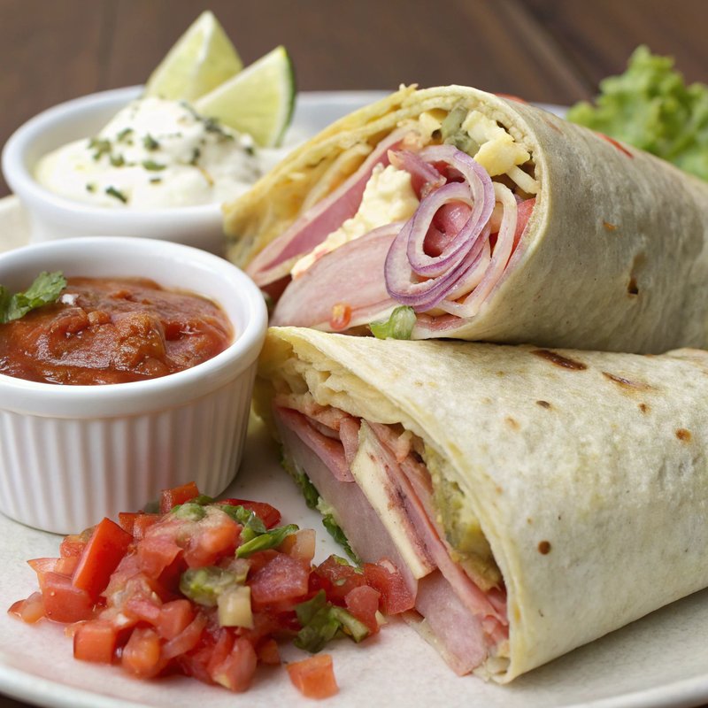 Ham and Swiss Burrito