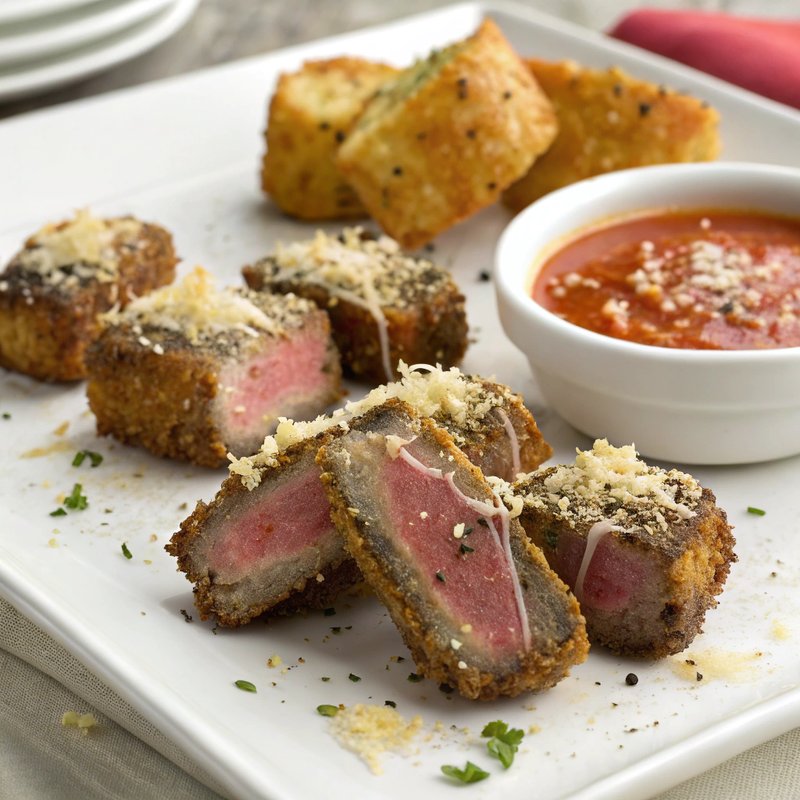 Parmesan Crusted Steak Bites