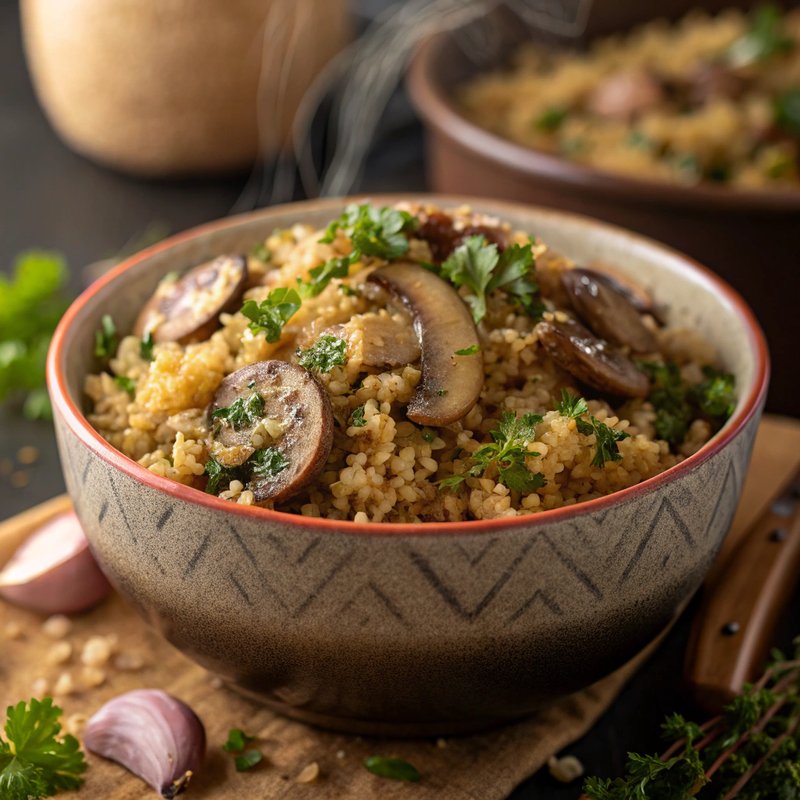 Mushroom and Quinoa Pilaf