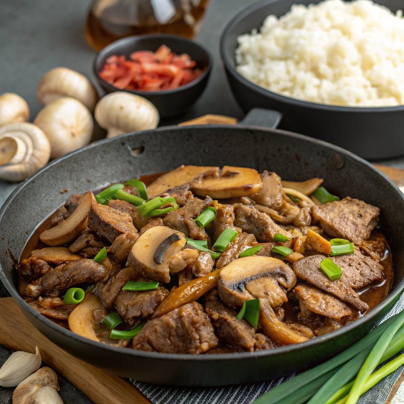 Savory Mushroom and Beef Stir Fry