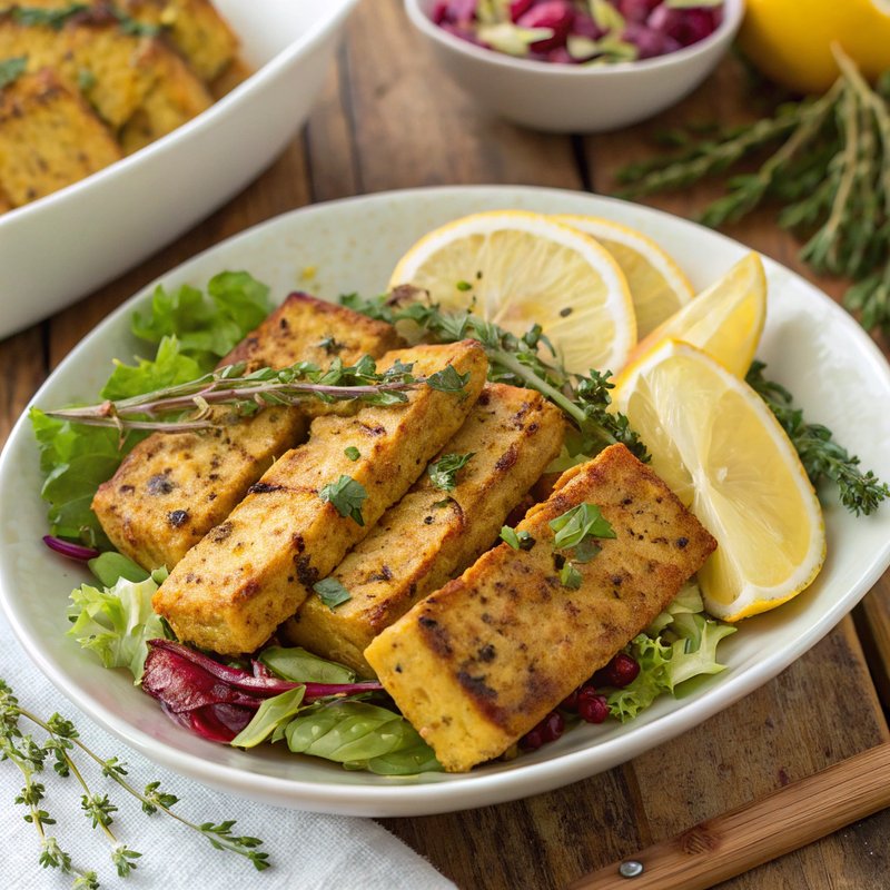 Lemon Baked Tempeh
