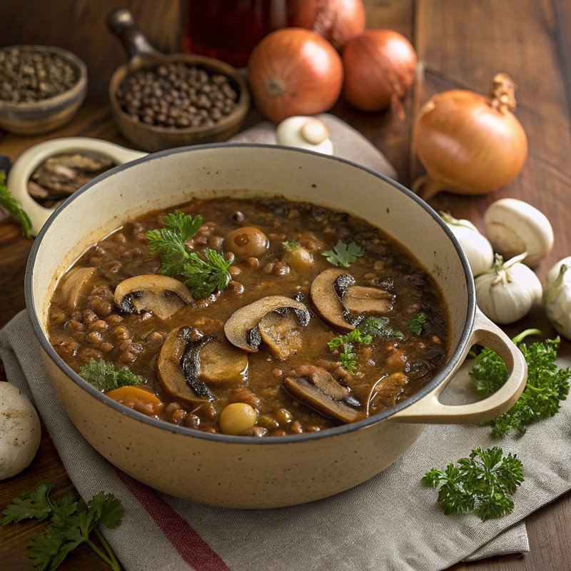 Hearty Mushroom and Lentil Stew