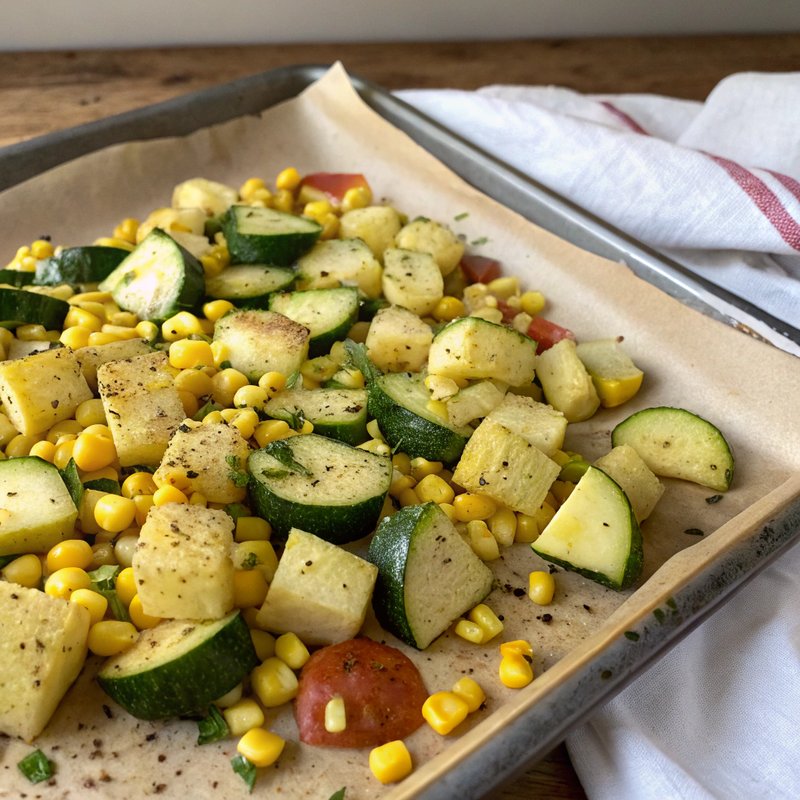 Rustic Country Potatoes with Zucchini and Sweet Corn