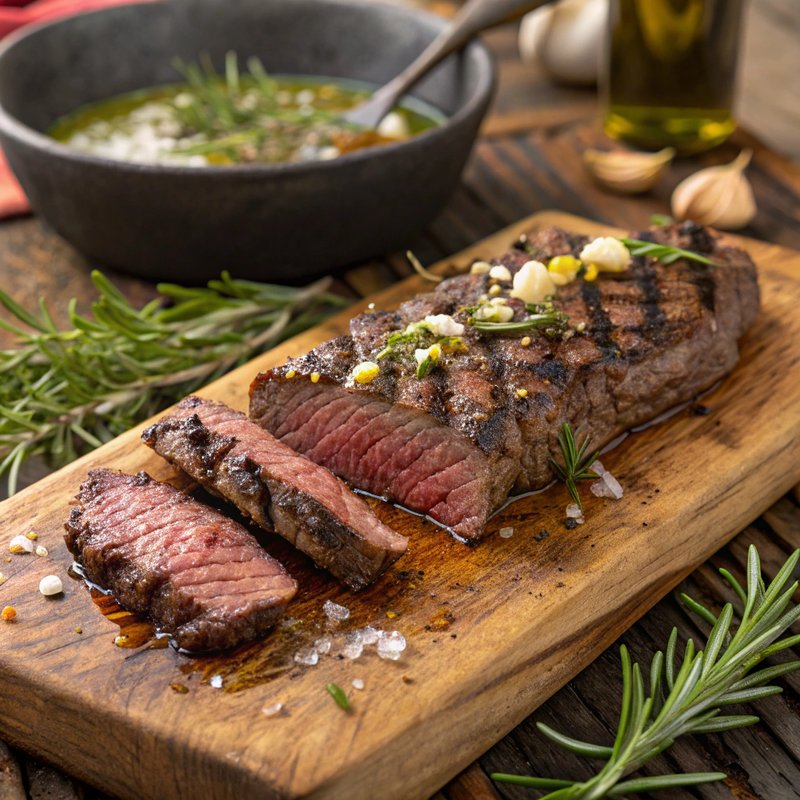 Herb-Infused Grilled Hanger Steak