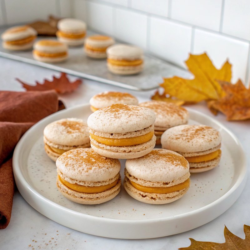 Pumpkin Spice Macarons