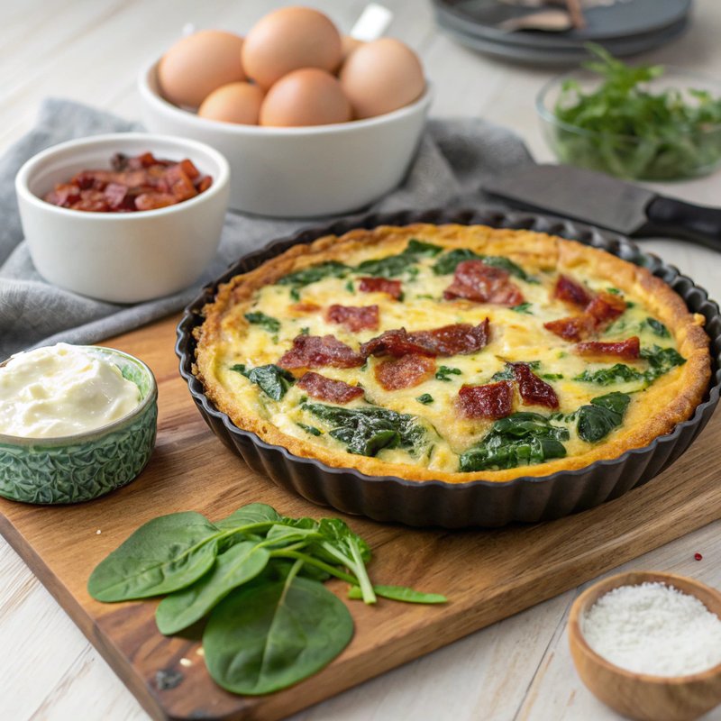 Keto Bacon and Spinach Frittata