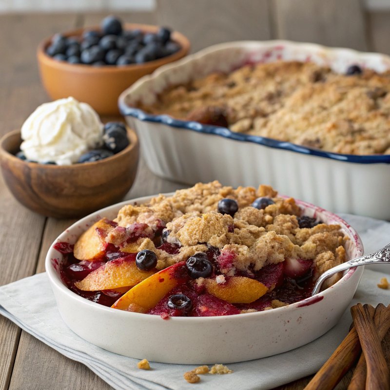 Nectarine and Blueberry Crumble