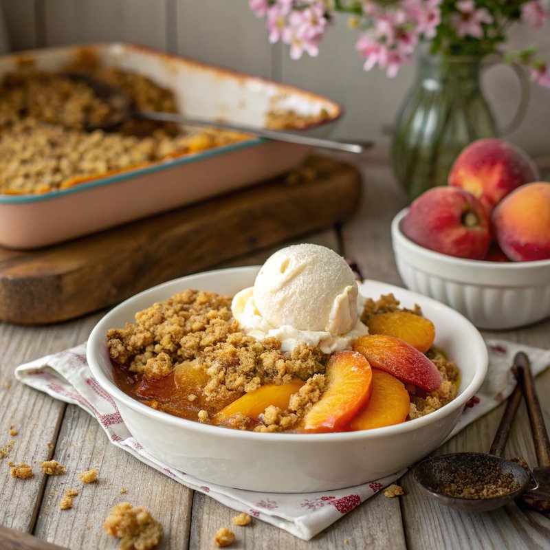 Peach and Apricot Summer Crumble